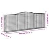 vidaXL Gabion Basket Set of 10 Silver Galvanized iron Large