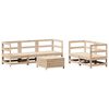 vidaXL Garden Sofa Set Natural wood Solid pine wood Large Modular