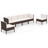 vidaXL Garden Lounge Set Brown PE rattan Standard Modular