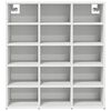 vidaXL Shoe Cabinet White 30.51 x 11.81 x 32.87 in Engineered Wood