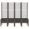 vidaXL Garden Planter Brown Polypropylene (PP) Large Durable