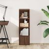 vidaXL Bookcase Brown oak Engineered wood Compact Bookcase Rectangular