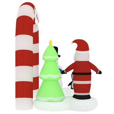 vidaXL Christmas Inflatable Santa & Snowman Arch Gate LED 102.4"