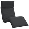 vidaXL Sun Lounger Black Oxford fabric, metal, foam 68.9x21.3x3.3 in