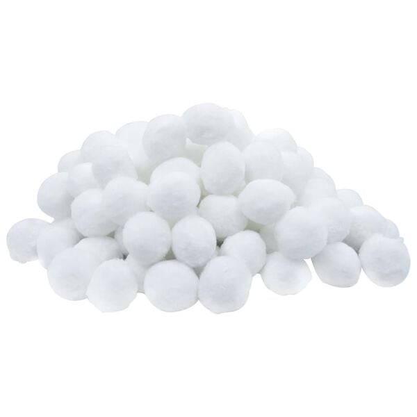 vidaXL Filter Ball White 100% Polyethylene 1.5 lbs Spherical