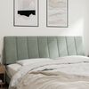 vidaXL Headboard Cushion Light grey Velvet, Foam 60 in wide