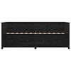 vidaXL Day Bed Black Solid pine wood Medium Convertible Day Bed
