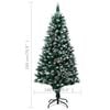 vidaXL Christmas Tree Green and white PVC, steel