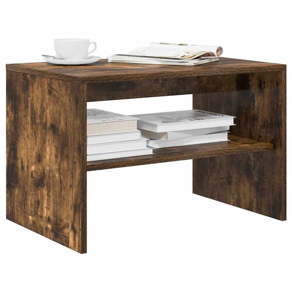 vidaXL TV Cabinet Smoked Oak Engineered Wood Compact TV Cabinet