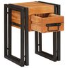 vidaXL End Table 11.81 x 11.81 x 15.75 in Solid Acacia Wood