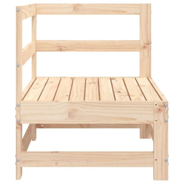 vidaXL Garden Corner Sofa Natural Wood Pine Wood Medium Modular