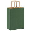 vidaXL Paper Bags 50 pcs with Handles Green 21x11x28 cm