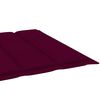 vidaXL Sunlounger Wine red cushion, natural wood