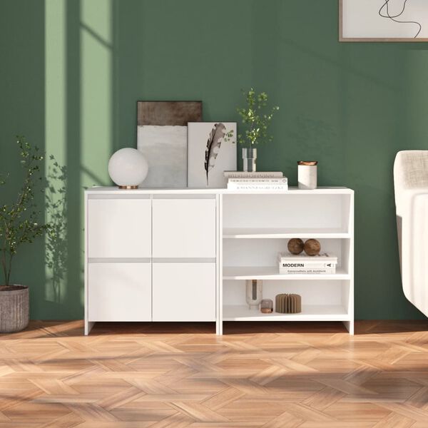 vidaXL 2 Piece Sideboard White Engineered Wood