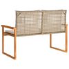 vidaXL Garden Bench Mix Beige and Brown