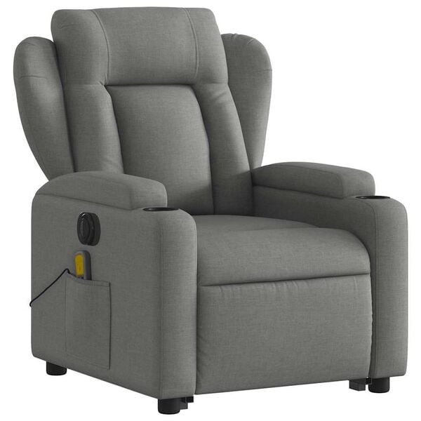 vidaXL Electric Stand Up Massage Recliner Chair Dark gray