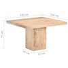 vidaXL Dining Table Natural wood Solid mango wood Medium Durable