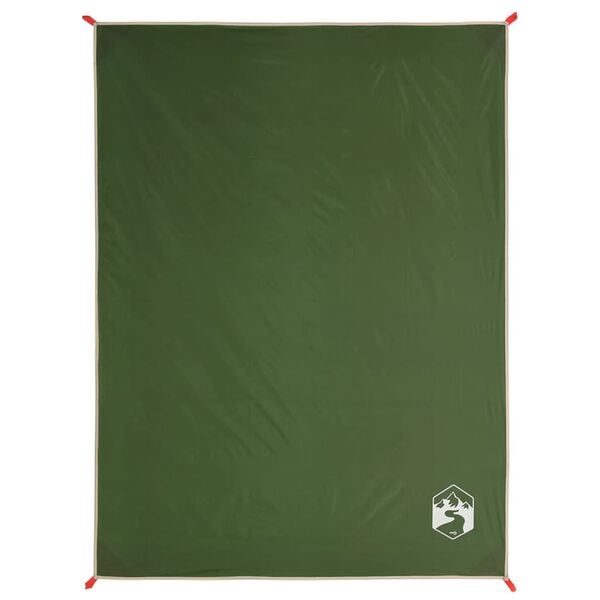 vidaXL Picnic Blanket with Pegs Green 80.7"x61"