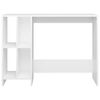 vidaXL Desk White Engineered wood 40.4x13.8x29.5 in Shelving