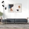 vidaXL Sofa Bed Dark Grey Velvet, plywood, metal Full