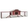 vidaXL Rabbit Hutch Red and white