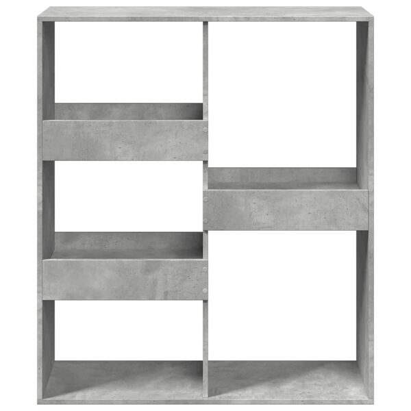 vidaXL Book Cabinet Concrete Grey Engineered Wood Medium Book Cabinet