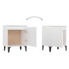 vidaXL Bed Cabinet White Engineered wood and metal 15.7x11.8x19.7 in