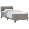 vidaXL Box Spring Bed with Mattress Taupe 31.50 x 78.74 in Fabric