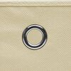 vidaXL Storage Box Set of 10 Cream Non-woven fabric 11 x 11 x 11 in