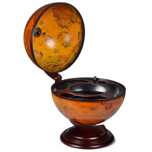 vidaXL Tabletop Globe Bar Wine Stand Eucalyptus Wood