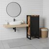 vidaXL Bathroom Cabinet with Shelf with Door Brown Solid Reclaim Wood