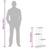 vidaXL Plant Stand White Metal Medium Shelving Plant Stand