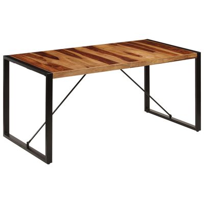 vidaXL Dining Table 63"x31.5"x29.5" Solid Sheesham Wood