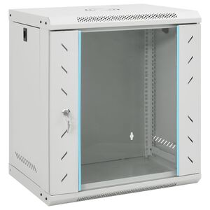 vidaXL 12U Wall Mounted Network Cabinet 19" IP20 20.9"x15.7"x23.6"