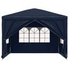vidaXL Party Tent Blue Polyethylene roof and side panels