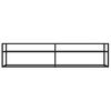 vidaXL TV Cabinet Black Tempered glass, powder-coated steel Large