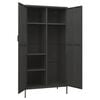 vidaXL Wardrobe Anthracite Steel Medium Height-Adjustable Shelves