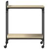 vidaXL Kitchen Trolley Sonoma Oak 23.8"x12.2"x28.5" Engineered Wood