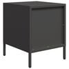 vidaXL Bedside Cabinet Set of 2 Black Cold-rolled steel