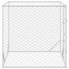 vidaXL Outdoor Dog Kennel Silver Galvanized steel 6.6 x 6.6 x 8.2 ft