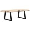 vidaXL Dining Table Leg Set of 2 Black Powder-coated steel Large