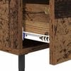 vidaXL Bedside Cabinet with Drawer Old Wood 15.75 x 15.75 x 25.98 in