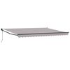 vidaXL Awning Light gray 177.17" x 118.11" Polyester and metal