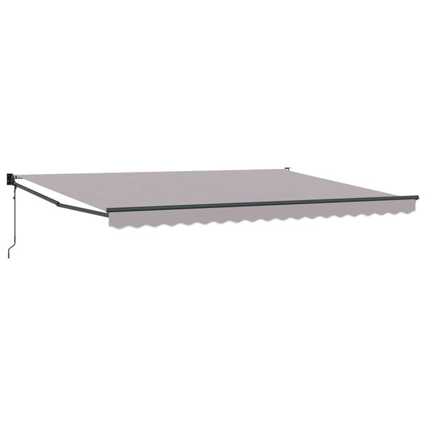 vidaXL Awning Light gray 177.17" x 118.11" Polyester and metal