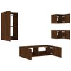 vidaXL TV Wall Cabinet Brown Oak Engineered wood Medium TV Wall Cabinet