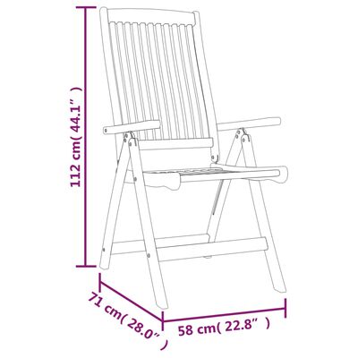 vidaXL Folding Patio Chairs 4 pcs Solid Wood Eucalyptus