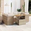 vidaXL Garden Sofa Set Beige