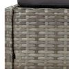 vidaXL Daybed Grey and Dark Grey (cushion) Steel and PE Rattan