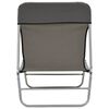vidaXL Sunlounger Set of 2 Grey Powder-coated steel