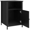vidaXL Bedside Cabinet Set of 2 Black Engineered wood, Iron Medium
